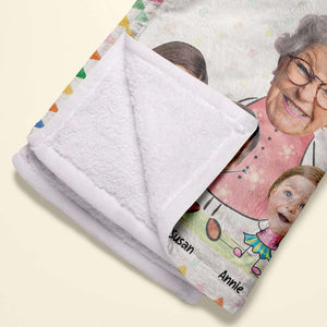 I Never Dreamed I Would Be A Super Cool Nana, Gift For Grandparents, Personalized Blanket, Custom Photo Blanket - Blanket - GoDuckee
