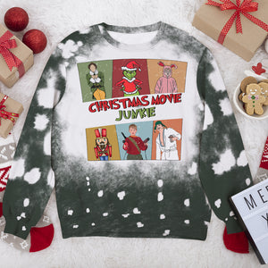 Christmas Movie Junkie, Gift For Christmas, Personalized Shirt, Xmas Character AOP Shirt, Christmas Gift 03HUHN171023 - AOP Products - GoDuckee