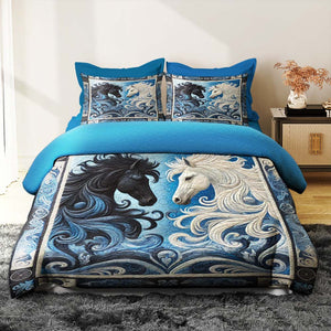 Personalized Horse Couple Quilt Bedding Set Special Line 02xqtn150125 - Blanket - GoDuckee