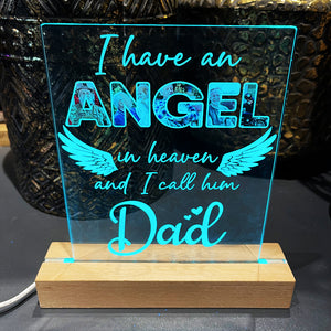 I Have An Angel In Heaven, Custom Photo Heaven 3D LED Light, Heaven Gift - Led Night Light - GoDuckee