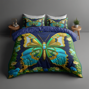Personalized Butterfly Quilt Bed Set 05hupu170125 - Blanket - GoDuckee