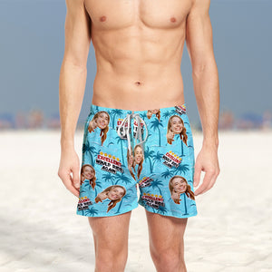 Couple Excellent Would Ride Again Personalized Couple Beach Shorts - Beach Shorts - GoDuckee