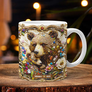 Personalized Gifts For Mom Coffee Mug, Autism Mama Bear 02TGMH240225 - Coffee Mug - GoDuckee
