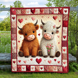 Personalized Gifts For Cow Couple Quilt Bedding Set 03XQPU080125 - Blanket - GoDuckee