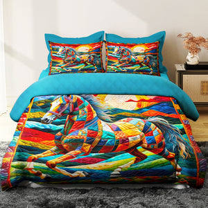 Horse Lovers Quilt Bed Set 03HUDT180125 - Blanket - GoDuckee
