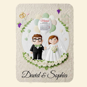 Romantic Couple Wedding Blanket Personalized Gifts For Couple 05OHDT250625 - Blanket - GoDuckee