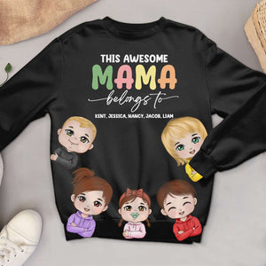 Personalized Gifts For Mom Shirt This Awesome Mama Belongs To 03OHPU250124HH - 2D Shirts - GoDuckee