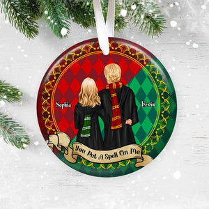 You Put A Spell On Me 02HUDT101123TM Personalized Ornament, Magic Couple Gifts - Ornament - GoDuckee