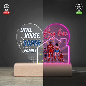 Little House Big Love Personalized Led Light, Family Gifts 01KAPU040124TM - Led Night Light - GoDuckee