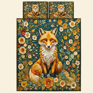 Fox Lovers Quilt Bed Set 042HUDT180125 - Blanket - GoDuckee