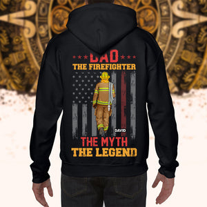 The Firefighter, The Myth, The Legend, Gift For Dad, Personalized Shirt, Firefighter Dad Shirt, Father's Day Gift - Shirts - GoDuckee