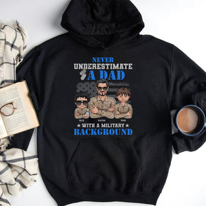 Never Underestimate A Dad, Personalized Veteran Shirt, Gift For Dad - Shirts - GoDuckee