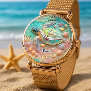 Turtle Mesh Strap Quartz Watch - Personalized Gifts For Turtle 05PGPU100725 - Quartz Watch - GoDuckee