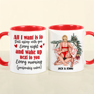 All I Want Is To Fall Asleep With You Every Night, Personalized Accent Mug, CC-AM11OZ-05NATN200923HH - Coffee Mug - GoDuckee