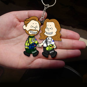 Personalized Gifts For Couple Keychain, Custom Job Costume 01qhqn130125hg - Keychains - GoDuckee