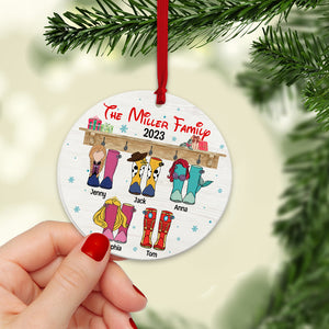 Family Boots, Personalized 05NATN301023 Acrylic Ornament - Ornament - GoDuckee