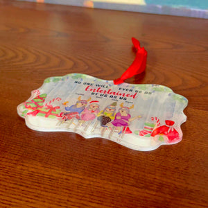 Funny Friends No One Will Ever Be As Entertained By Us As Us Personalized Medallion Acrylic Ornament - Ornament - GoDuckee