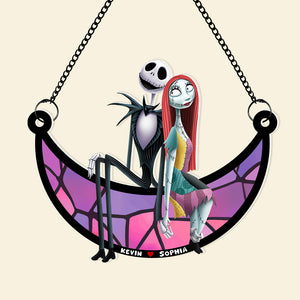 Personalized Gifts For Couple Suncatcher Window Hanging Ornament 01NADT170524 - Ornaments - GoDuckee