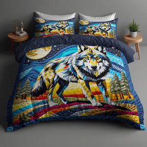 Wolf Quilt Bed Set Gifts For Wolf Lovers 04HUDT200125 - Blanket - GoDuckee