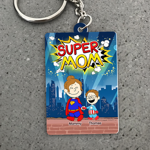 Personalized Gifts For Mom Keychain 03topu200325pa Super Mom - Keychains - GoDuckee