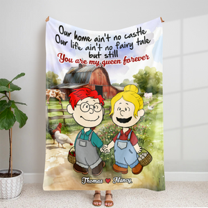 Personalized Gifts For Farmer Couple Blanket 01qhpu130125hg You're My Queen/King - Blanket - GoDuckee