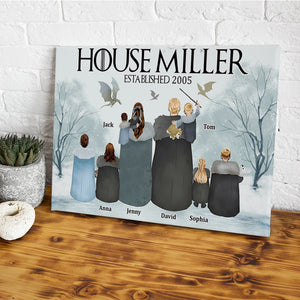 Personalized Gifts For Family Canvas Print Movie Family Characters 04QHTN200124 - Canvas Print - GoDuckee