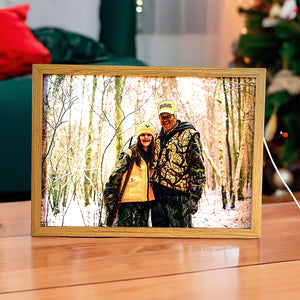 Gifts For Hunting Couple, Personalized Light Picture Frame - Poster & Canvas - GoDuckee