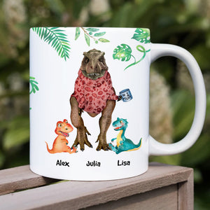 Mommysaurus, Gift For Mom, Personalized Mug, Dinosaur Mom And Kid Mug, Mother's Day Gift - Coffee Mug - GoDuckee