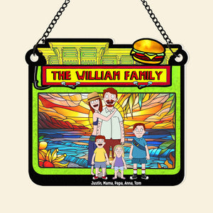 Personalized Gifts For Family Suncatcher Ornament Happy Family 01ACDT100225HG - Ornament - GoDuckee