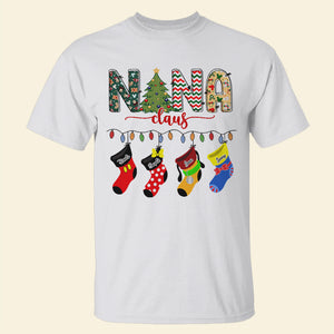 Family Socks, Personalized Nana Claus Shirt, 02NATN161023 - Shirts - GoDuckee
