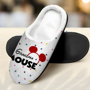 Personalized Gifts For Grandma Home Slippers Grandma Mouse 03HUMH210224 - Shoes - GoDuckee