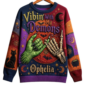 Witch Ugly Sweater - Personalized Gifts For Halloween 02huqn120826 - AOP Products - GoDuckee