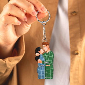 Personalized Gifts For Couple Keychain Romance Couple 021ACPU111124DA - Keychains - GoDuckee