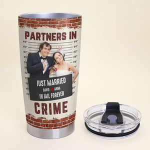 Partners In Crime, Personalized Tumbler, Married Couple Gifts - Tumbler Cup - GoDuckee