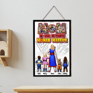 Personalized Gifts For Mom Wood Sign Mom Is Our Favorite Warrior 01httn020324hh Mother's Day Gifts - Wood Signs - GoDuckee