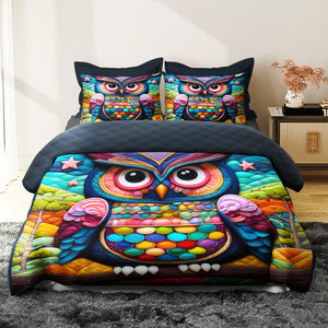 Personalized Owl Quilt Bed Set 04hutn200125 - Blanket - GoDuckee