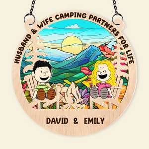 Personalized Gifts For Camping Couple Suncatcher Ornament 01kapu140125pa - Ornament - GoDuckee