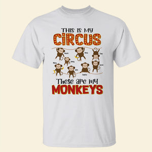 This Is My Circus Personalized Monkey Kids Shirt Gift For Grandparents - Shirts - GoDuckee