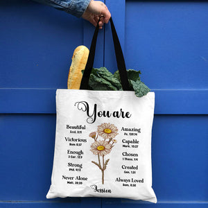 Personalized Gifts For Christian Tote Bag Birth Month Flower - Tote Bag - GoDuckee