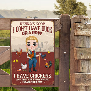 I Have Chicken, Gift For Farmer, Personalized Metal Sign, Chicken Farm Metal Sign - Metal Wall Art - GoDuckee