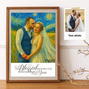Art Style Couple Canvas Print - Custom Photo Gifts For Couple 01humg150725 - Poster & Canvas - GoDuckee