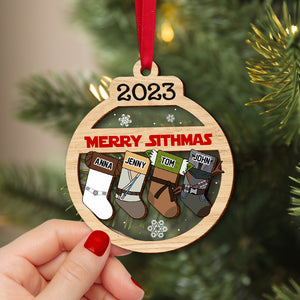 Jolliest Family In The Galaxy, Personalized 03QHTN281023 Stocking Ornament - Ornament - GoDuckee