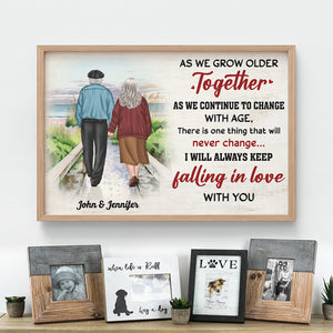 As We Grow Old Together, Gift For Couple, Personalized Poster, Old Couple Poster, Couple Gift - Poster & Canvas - GoDuckee