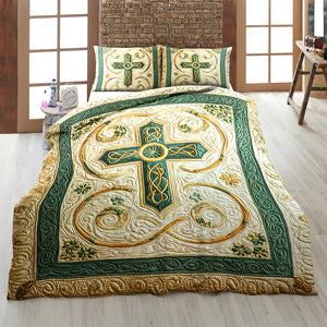 Gifts For Christian Quilt Bedding Set Special Line - St. Patrick's Edition, Celtic Cross 01tgqn180125 - Blanket - GoDuckee
