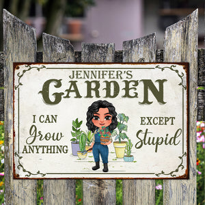 I Can Grow Anything, Gift For Farmer, Personalized Metal Sign, Gardening Lover Metal Sign - Metal Wall Art - GoDuckee