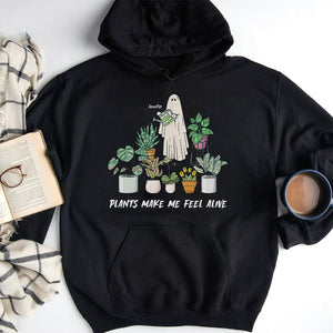 Plants Make Me Feel Alive, Gift For Gardener, Personalized Shirt, Ghost Lady Gardener Shirt, Halloween Gift - Shirts - GoDuckee