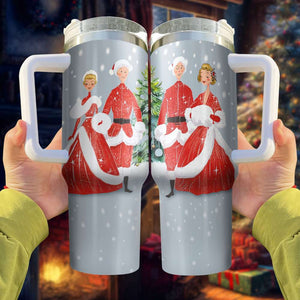 Romantic Couple, Personalized Tumbler With Handle, Christmas Gifts, Gifts For Him, Gifts For Her, Unique Xmas Gifts, 07acqn171023 - Tumbler Cup - GoDuckee
