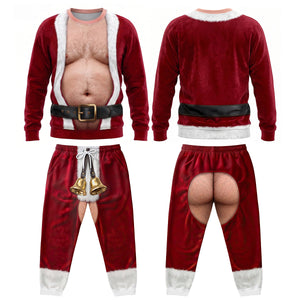 Funny Santa Set Sweatshirt & Sweatpants - Personalized Gifts For Christmas 01hutn260826
