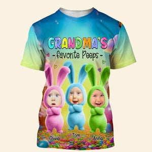 Custom Photo Gifts For Grandma Shirt Bunny Grandkids 01TGDT100325 - AOP Products - GoDuckee