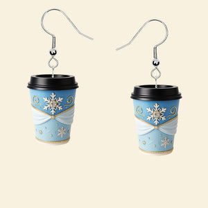 Coffee Princess Earrings - Personalized Gifts For Her 03pgmg150725 - Earrings - GoDuckee
